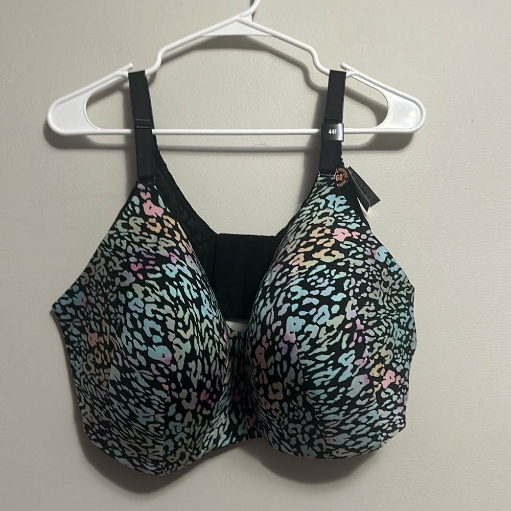 Torrid dream wireless back smoothing bra rainbow leopard 44F lightly lined - Picture 3 of 7